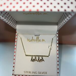 Isabella M. Sterling Silver ‘Gold’ 'Mama' Necklace